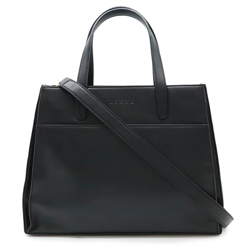 Loewe 2way Shoulder Bag Leather Black